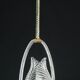 Charming Transparent Art Decò Barovier e Toso Pendant Light Murano Glass, 1940s