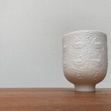 White porcelain candlestick from mid-century by Bjørn Wiinblad for Rosenthal.