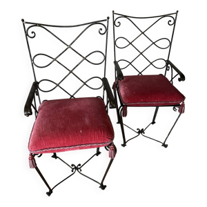Fauteuils en fer forgé