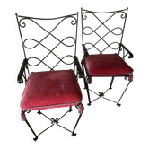 Handcrafted wrought iron armchairs decoration
