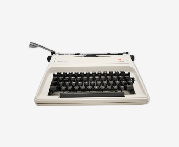 Machine à écrire olympia carina 2 blanche révisée ruban neuf années 80