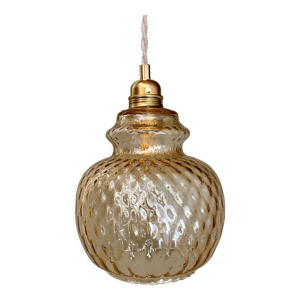 Suspension globe vintage en verre