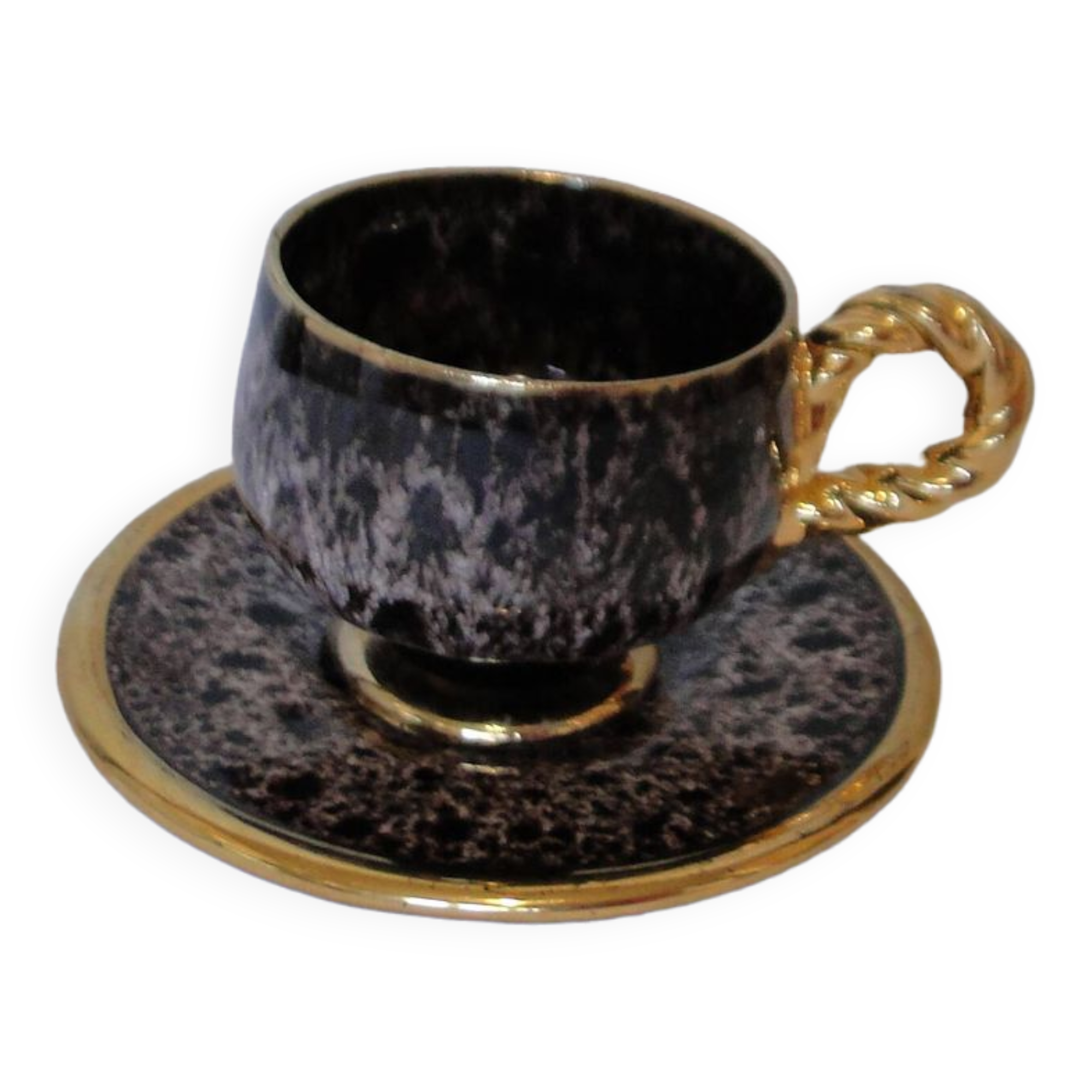Vallauris marius giurge ceramic coffee cup and saucer