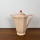 Digoin-Sarrguemines Art Deco pink and red coffee/tea set