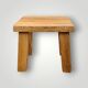 Small brutalist stool in solid oak – 1960s