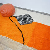 Moroccan orange carpet 253x146cm