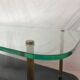 Table basse années 50 verre et laiton