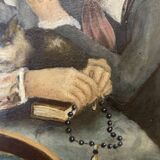 Paire de tableaux sur plats peints