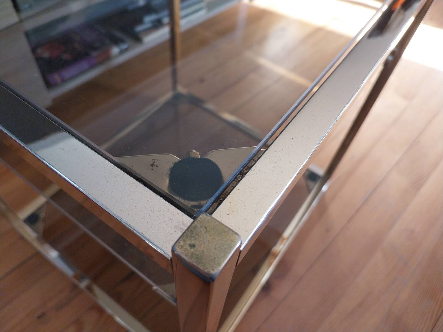 Belgo chrom side tables from the 70s