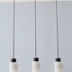Three-arm pendant lamp made of opaline glass and metal, cascade lamp, minimalist lighting
