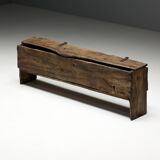 Coffre alpin d'art populaire primitif, France, XIXe siècle