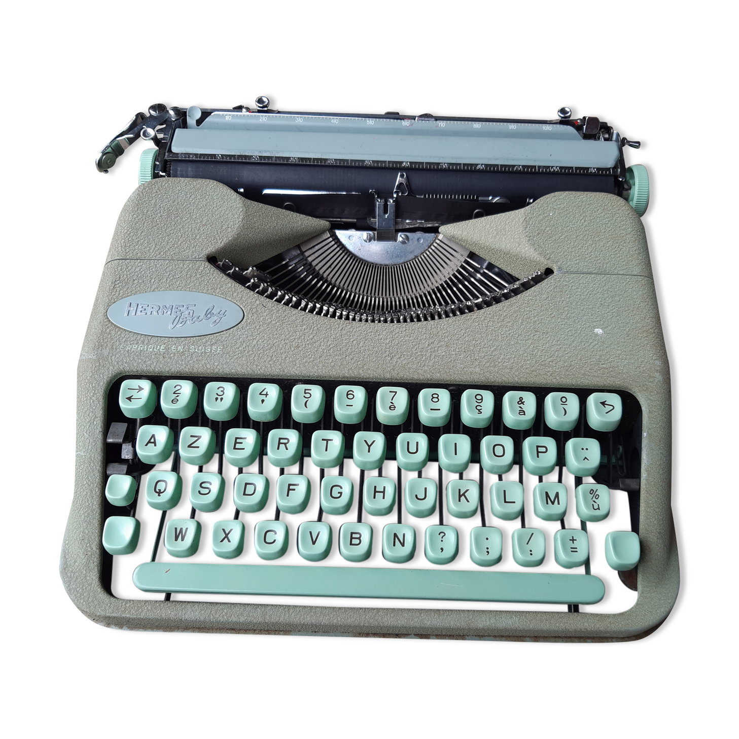 Mythical typewriter "Hermès Baby", lime green, 1950s
