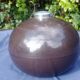 Ice bucket ball shape Vintage 70s brown color