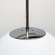Vintage German space age glass ball pendant lamp by Limburg.