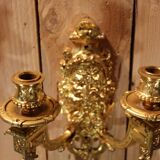 pair of gilt bronze wall lights signed by Etienne Giraud in Lyon