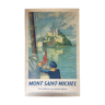 Affiche originale "Mont Saint-Michel" Marin, Voilier 62x100cm 1947