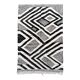 Kilim Berber Moroccan ecru with black graphic patterns 253x158cm