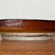 Modern mid-century glass bowl by Pertti Santalahti for Humppila, Finland, 1960s.