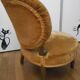 Fauteuil chauffeuse Napoléon III velours vieil or
