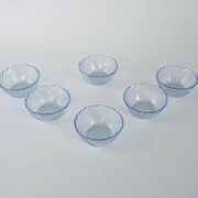 Set of glass bowls, Italian design, 1970s, made in Italy