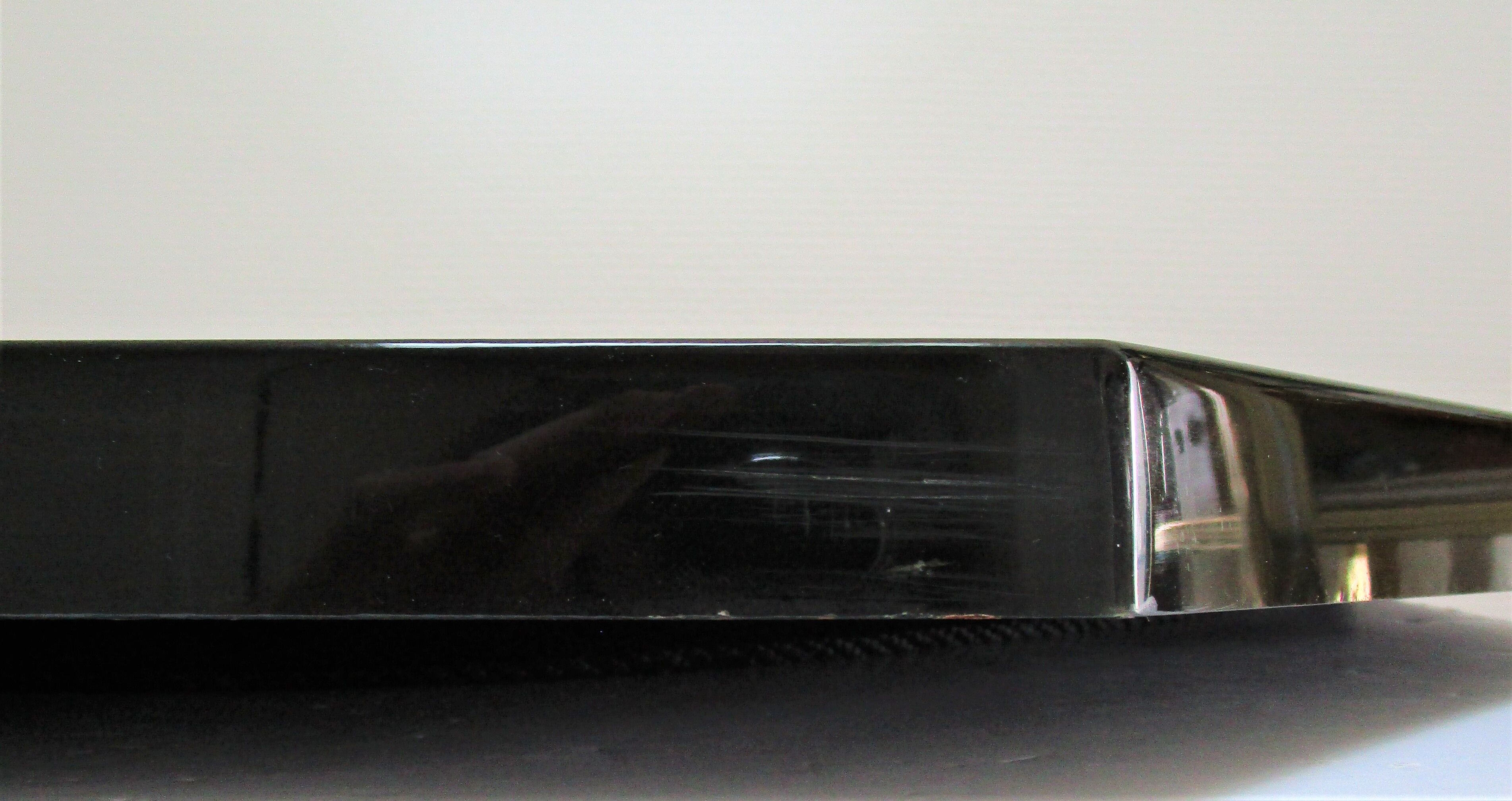 Octagonal wooden mirror by Jean-Claude Mahey