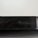 Octagonal wooden mirror by Jean-Claude Mahey