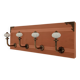 Wall coat rack 40 cm – 4 ceramic hooks | Vintage style