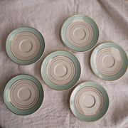 Set of 6 coffee cups with Lunéville saucers, Regency model