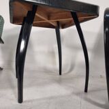 H 269 Lounge Chairs, table and poufs by Jindřich Halabala for Up Zavody, 1940s, Set of 5