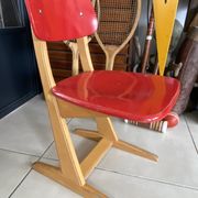 Vintage red Casala children's chair