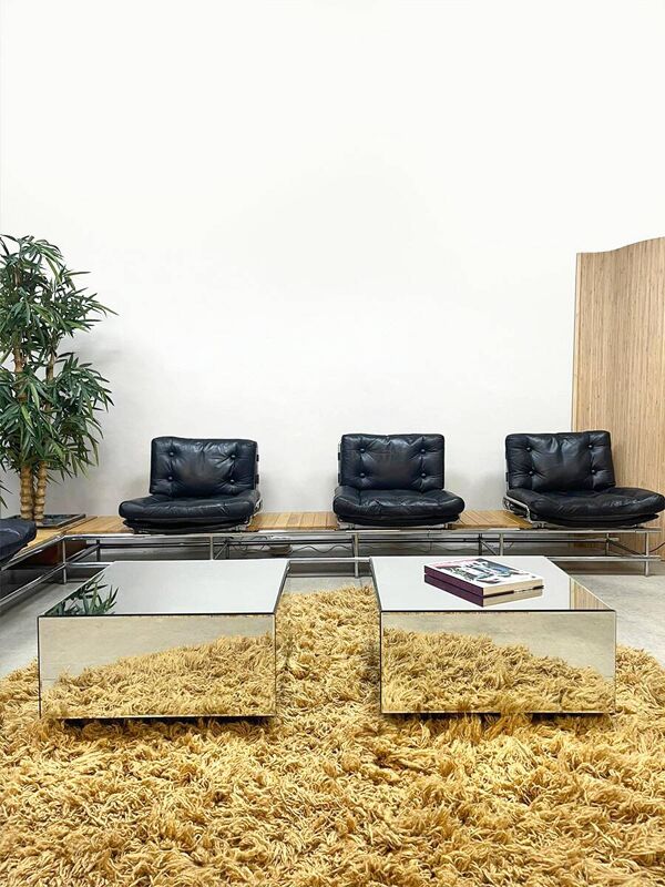 Ensemble de salon canapé modulable vintage XXL