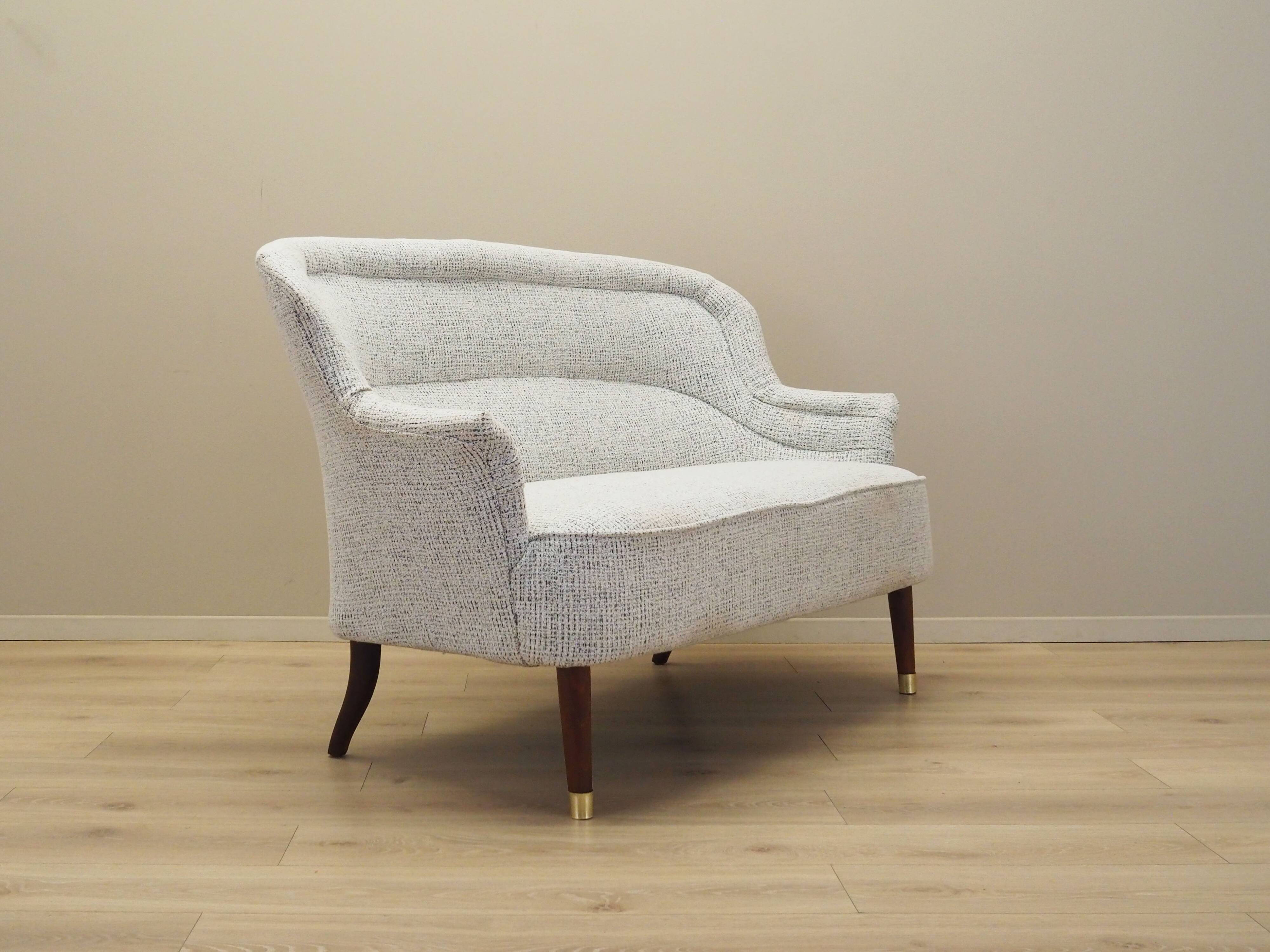 Sofa white melange, Italian design, 1960s, production: Italy
