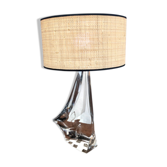 Crystal lamp and sisal lampshade