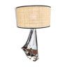 Crystal lamp and sisal lampshade