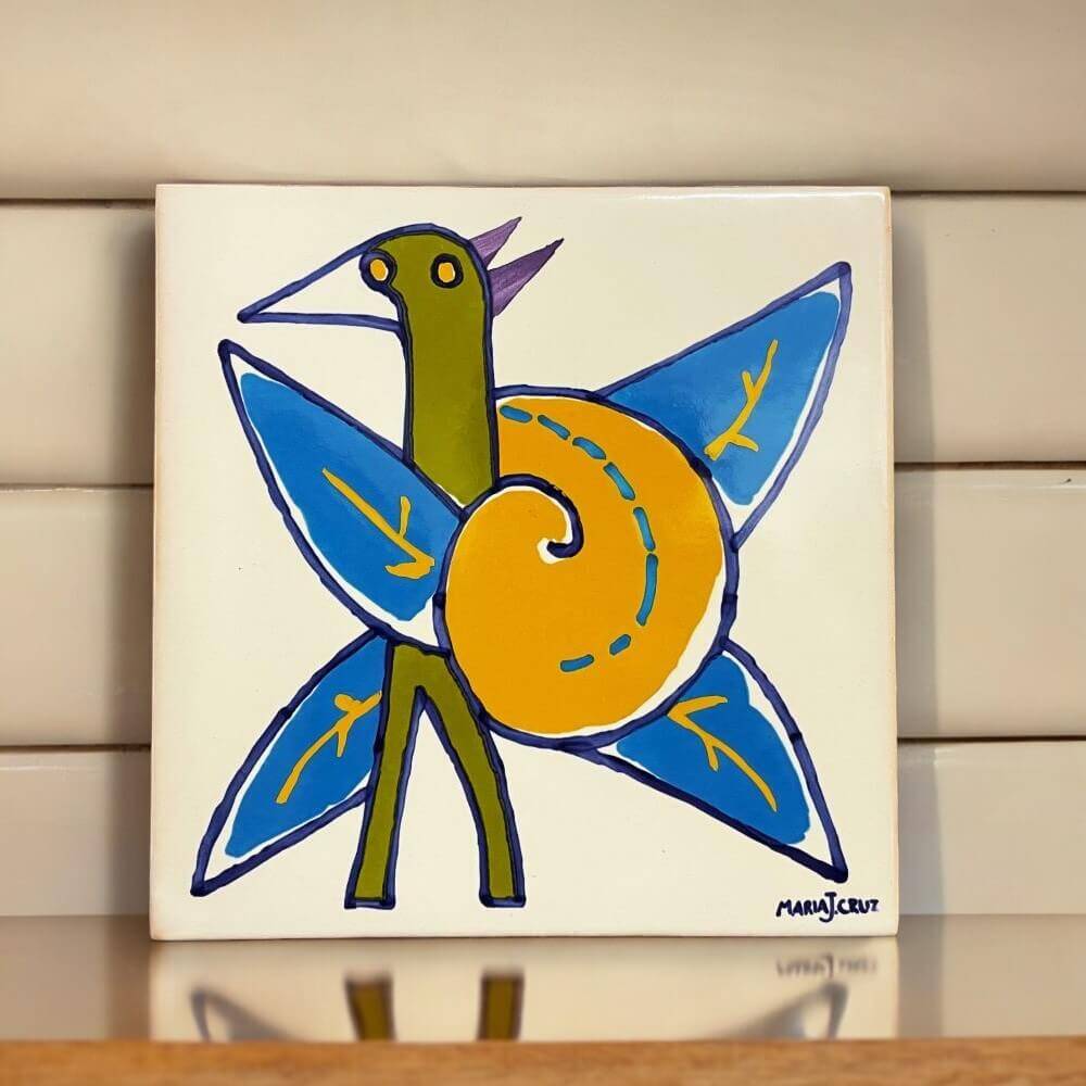 Limited Edition Portuguese Serigraphic Ceramic Tile Viuva Lamego