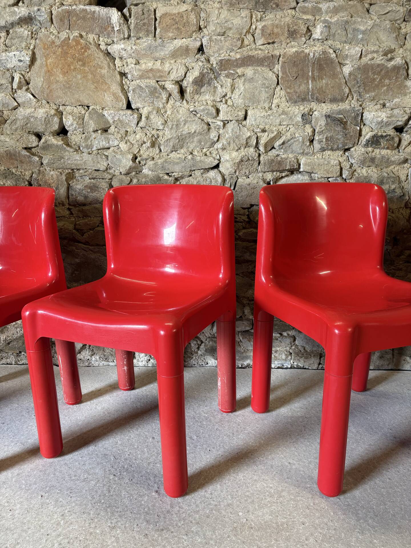 4 chairs model 4875 by C. Bartoli for Kartell, 1970