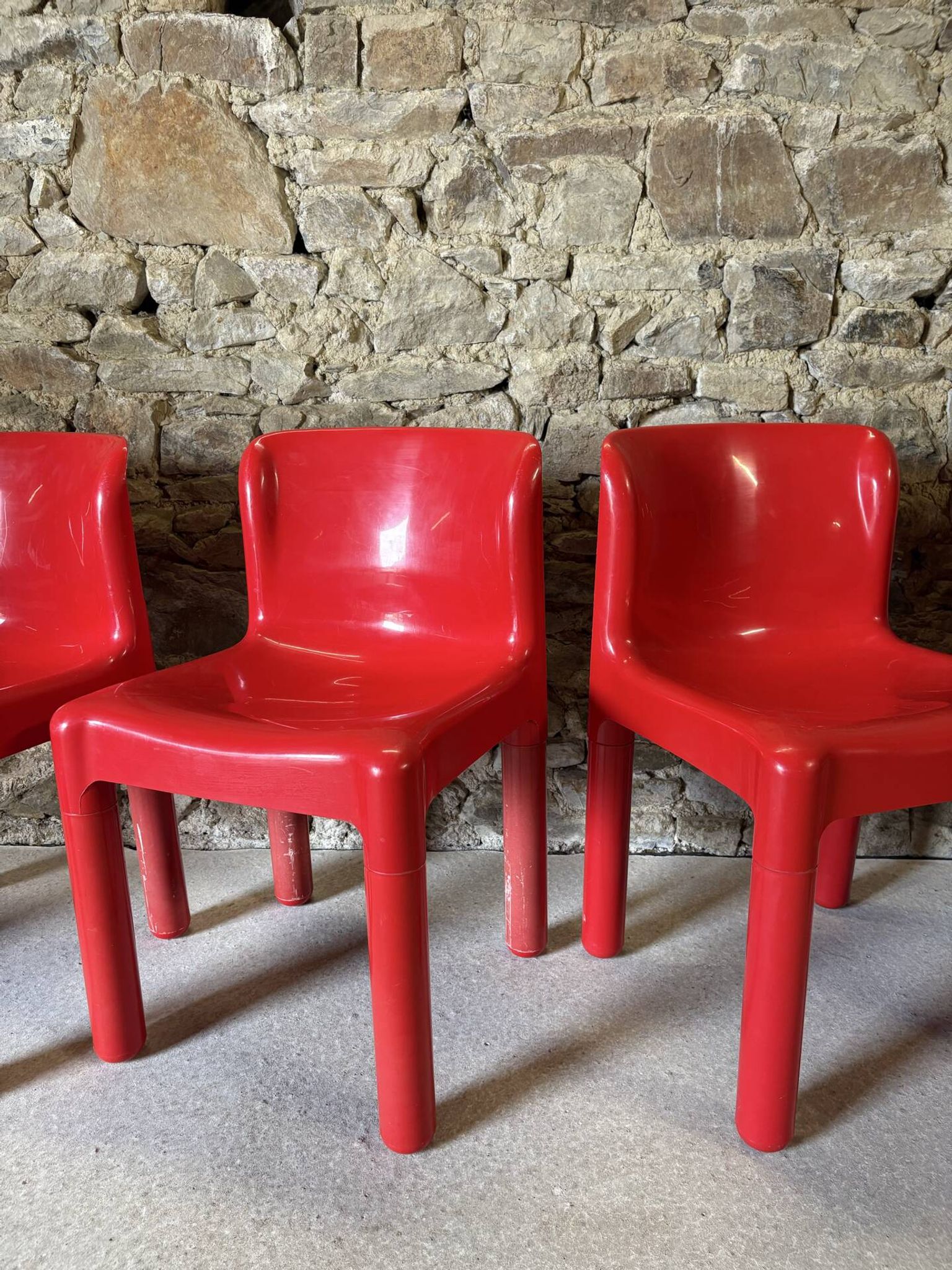 4 chaises modèle 4875 par C. Bartoli pour Kartell, 1970