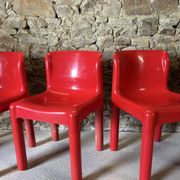 4 chaises modèle 4875 par C. Bartoli pour Kartell, 1970