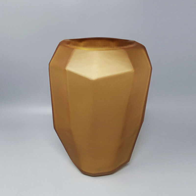 1970s Polyedric Vase by Dogi in Murano Glass. Made in Italy