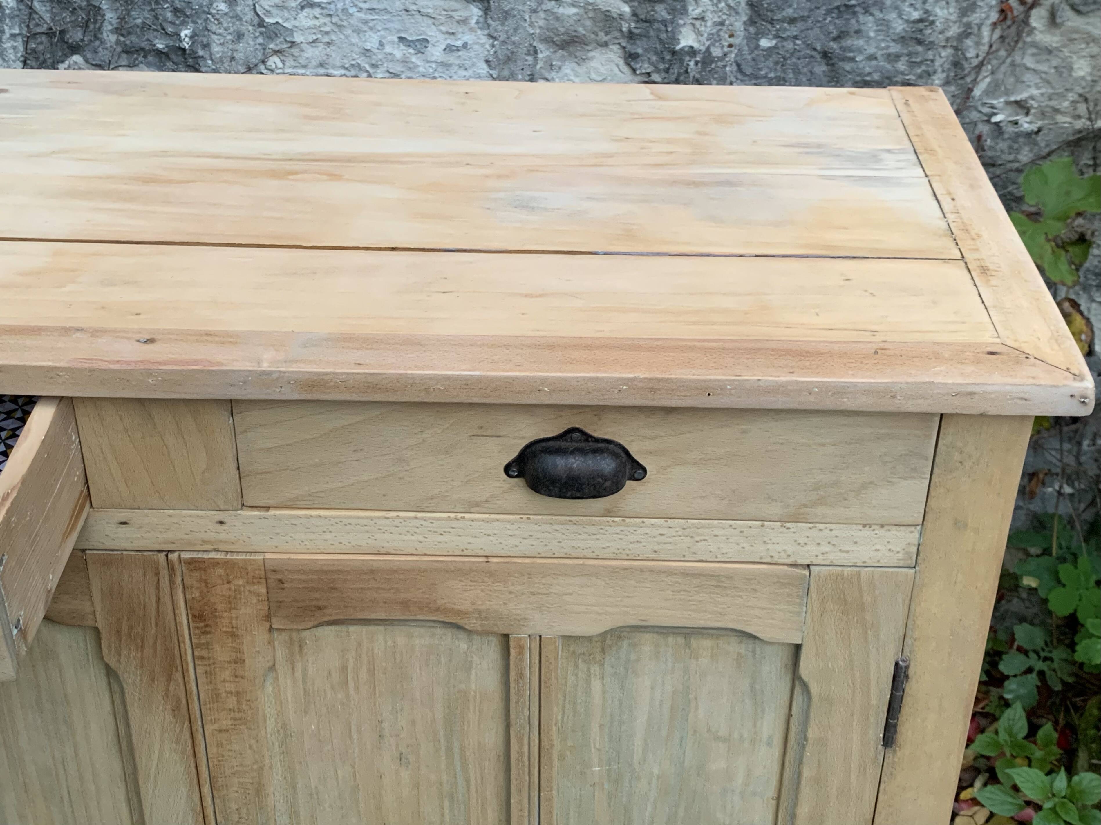 Buffet parisien ancien bois brut