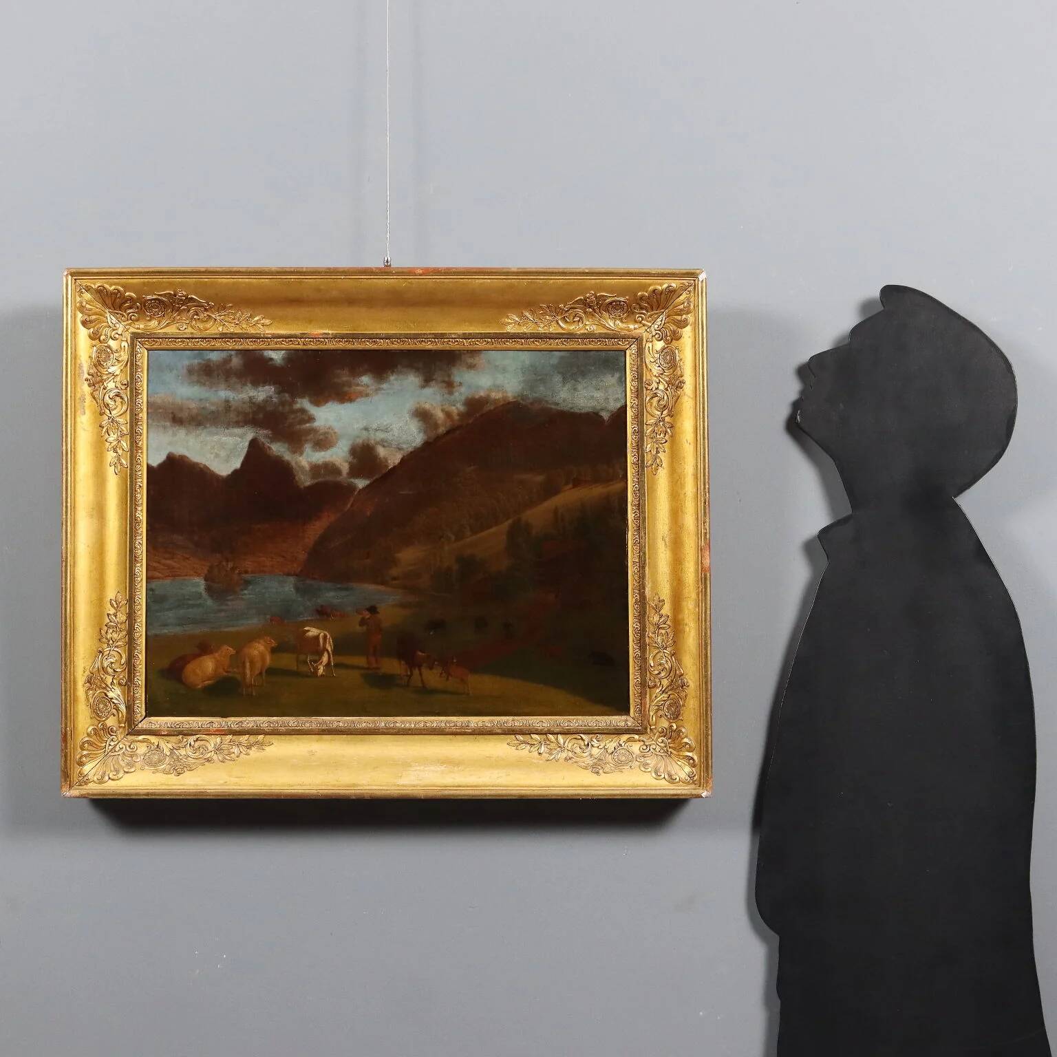 Peinture ancienne signée E. Rudolf Biedermann XIXe siècle