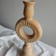 Chandelier in raw red stoneware