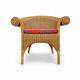 2 x rattan  arm chairs 1980s with original upholstery
