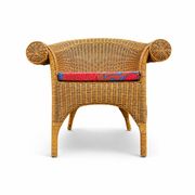 2 chaises en rotin des années 1980 avec rembourrage d'origine