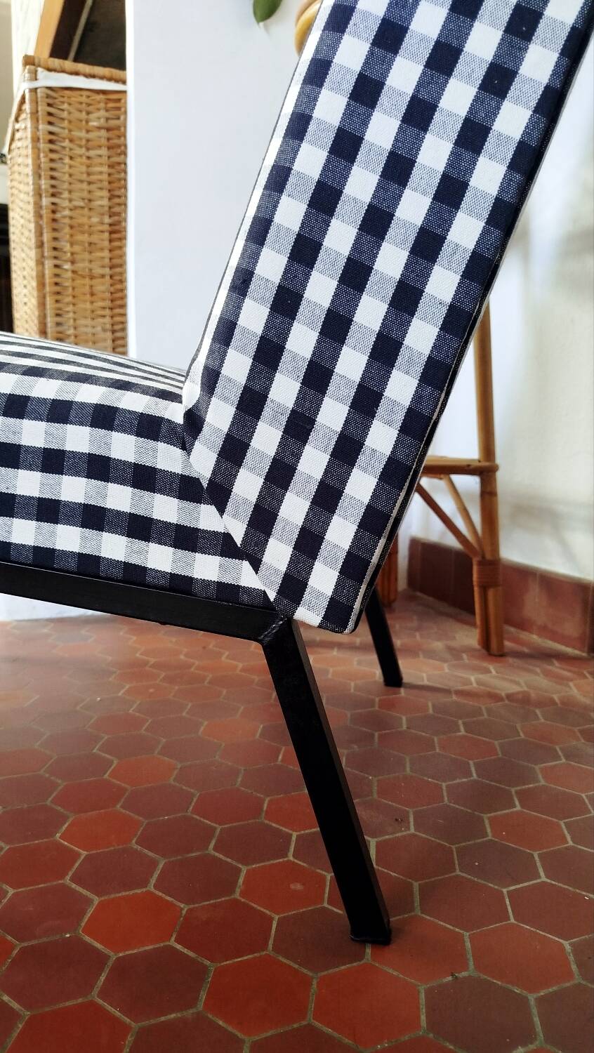 Vintage gingham armchair