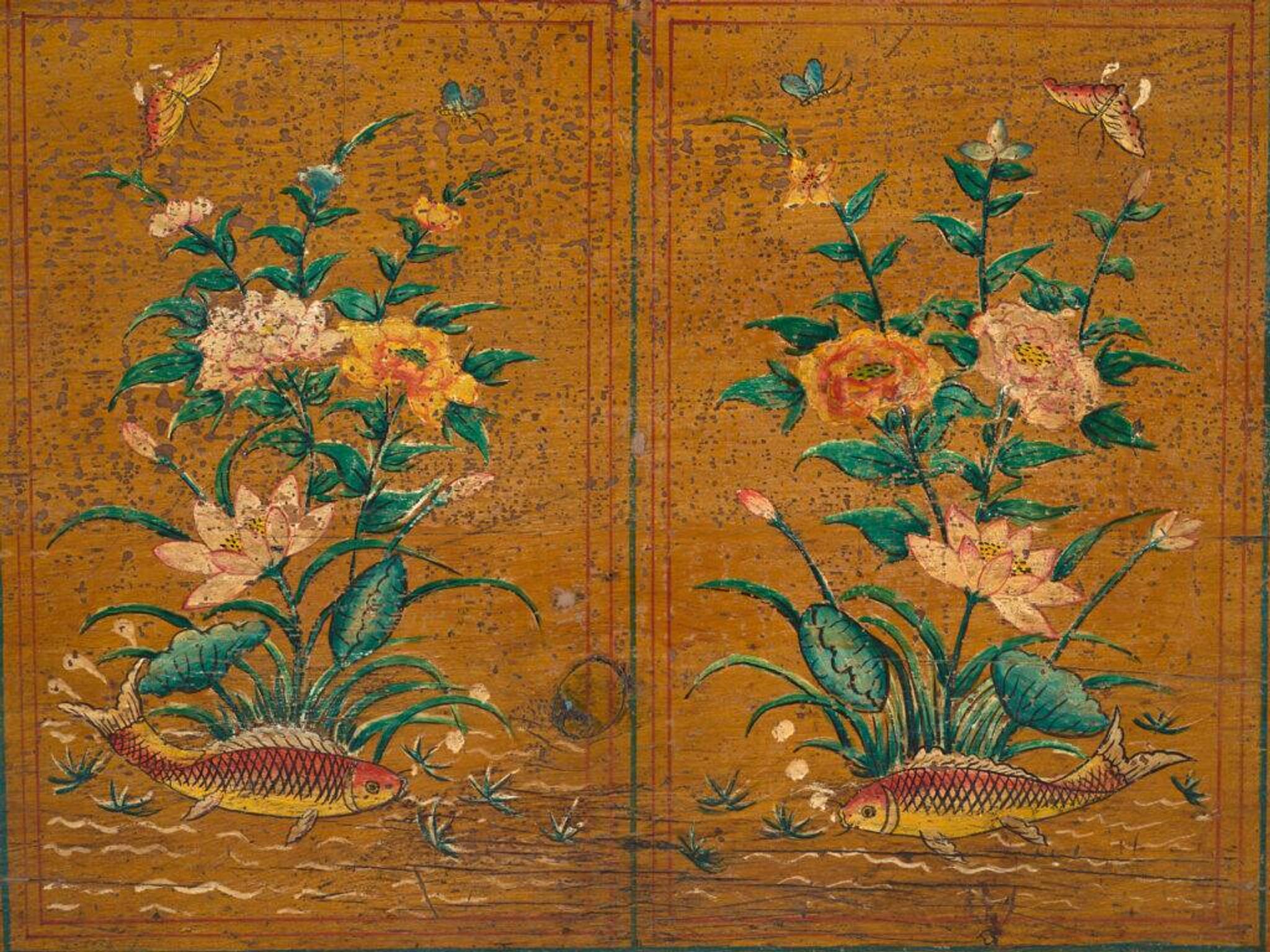 Coffre chinois avec peinture originale – Chine, vers 1900