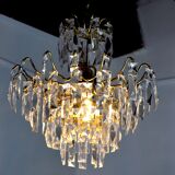 Lustre Regency, cristaux taillés, Espagne, 1980