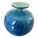 Ball vase, Mdina, Malta, signed, in blue blown glass, year 1983