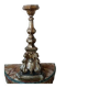 Ancien Chandelier En Bois Sculpté Style Baroque Fine 600 Toscane