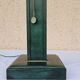 1940 Lamp Leather & Golden Brass Maison Chalmette in Paris Ht 55 cm